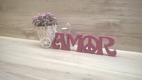Paz e Amor horizontal - linha Hippie - 8 cm