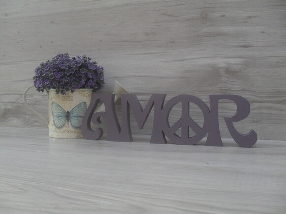 Paz e Amor horizontal - linha Hippie - 8 cm