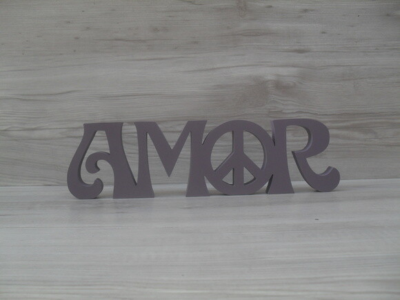 Paz e Amor horizontal - linha Hippie - 8 cm