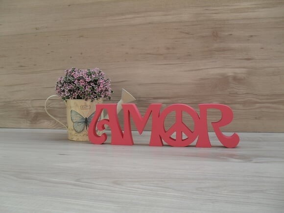 Paz e Amor horizontal - linha Hippie - 8 cm