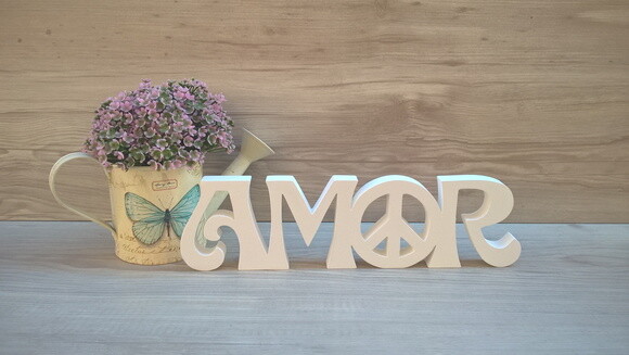 Paz e Amor horizontal - linha Hippie - 8 cm