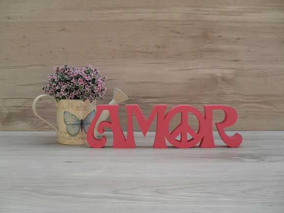 Paz e Amor horizontal - linha Hippie - 8 cm