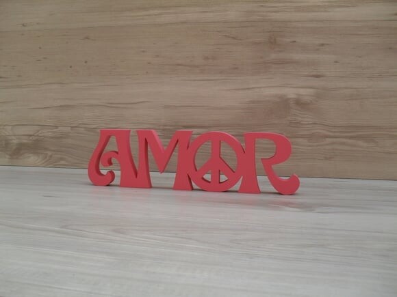 Paz e Amor horizontal - linha Hippie - 8 cm