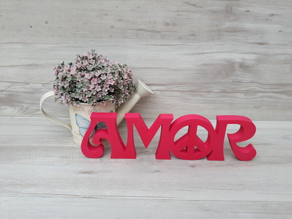 Paz e Amor Horizontal - Linha Hippie - 8 cm