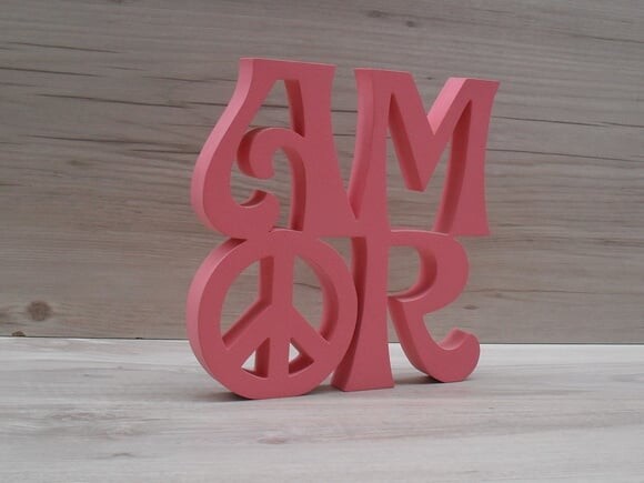 Paz e Amor Linha Hippie - 15 cm