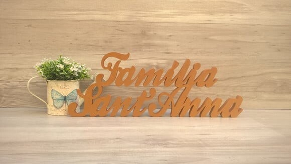 Peça de mesa Família com Sobrenome - linha Clássico