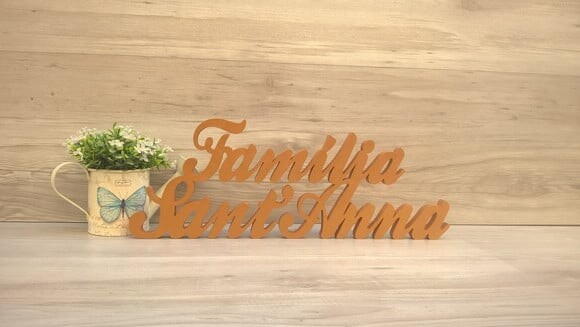 Peça de mesa Família com Sobrenome - linha Clássico