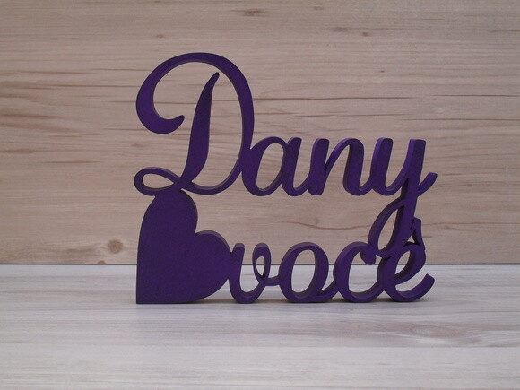 Peça de Mesa Personalizada em mdf - Linha as - Amo Você