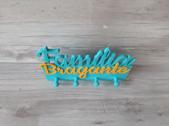 Porta Chaves Personalizado Família Sobrenome - 8 Letras