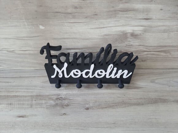 Porta Chaves Personalizado Família Sobrenome - até 7 Letras