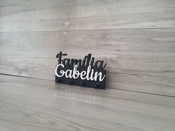 Porta Chaves Personalizado Família Sobrenome - até 7 Letras