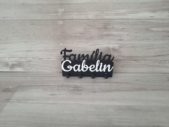 Porta Chaves Personalizado Família Sobrenome - até 7 Letras