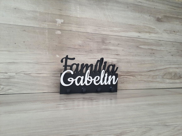 Porta Chaves Personalizado Família Sobrenome - até 7 Letras