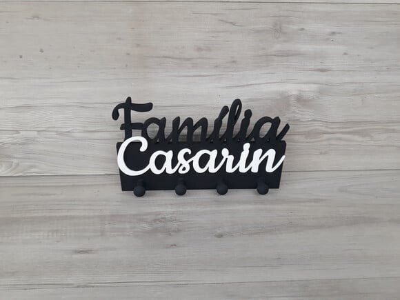 Porta Chaves Personalizado FAMÍLIA SOBRENOME - ATÉ 7 LETRAS