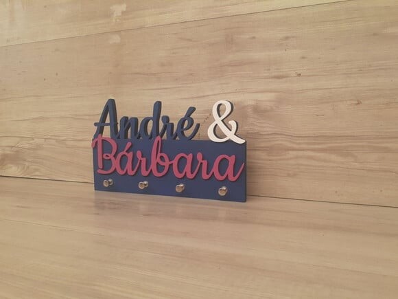 Porta Chaves Personalizado Nomes - ATÉ 7 LETRAS