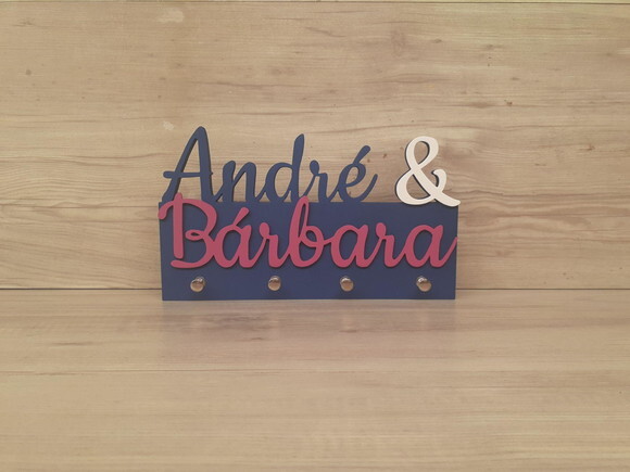 Porta Chaves Personalizado Nomes - ATÉ 7 LETRAS
