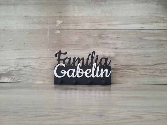 Porta Chaves Personalizado Família Sobrenome - até 7 Letras