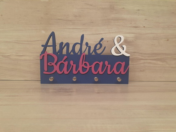 Porta Chaves Personalizado Nomes - ATÉ 7 LETRAS