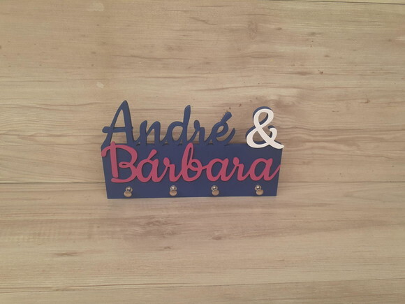 Porta Chaves Personalizado Nomes - ATÉ 7 LETRAS