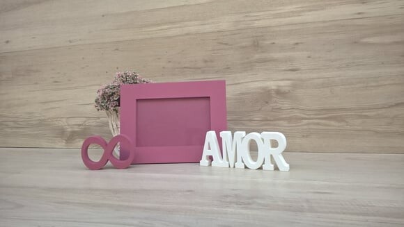 Porta retrato + Palavra + mini infinito