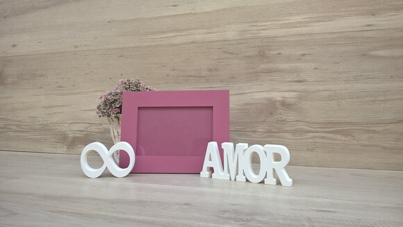 Porta retrato + Palavra + mini infinito