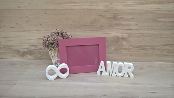 Porta retrato + Palavra + mini infinito