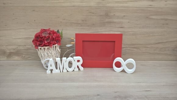 Porta retrato + Palavra + mini infinito