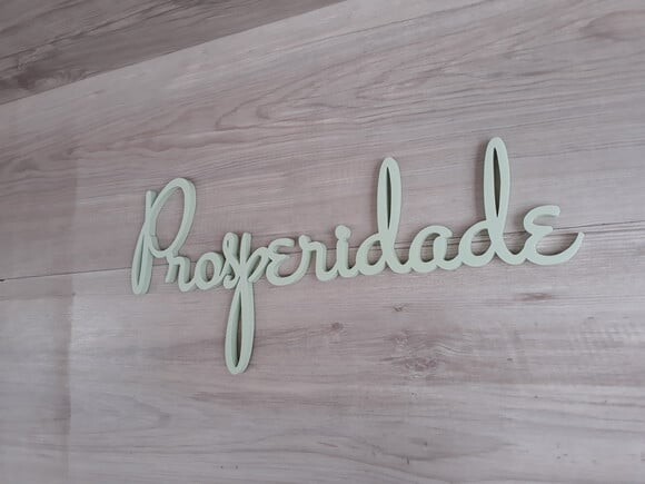 Prosperidade - linha ST - Palavra Decorativa em MDF (parede)