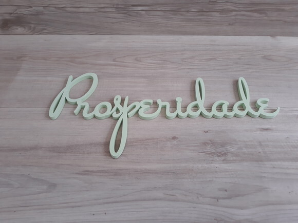 Prosperidade - linha ST - Palavra Decorativa em MDF (parede)
