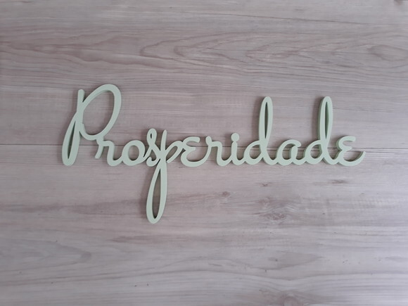 Prosperidade - linha ST - Palavra Decorativa em MDF (parede)