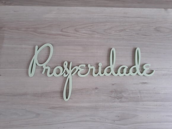 Prosperidade - linha ST - Palavra Decorativa em MDF (parede)