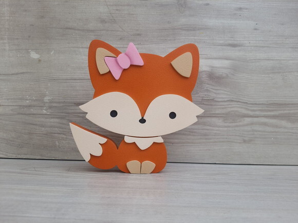 Raposa de Mesa em mdf - Decoração Infantil - 15 cm