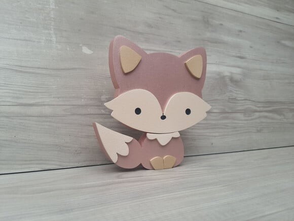 Raposa de Mesa em mdf - Decoração Infantil - 15 cm