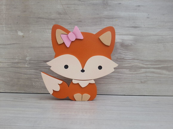Raposa de Mesa em mdf - Decoração Infantil - 15 cm