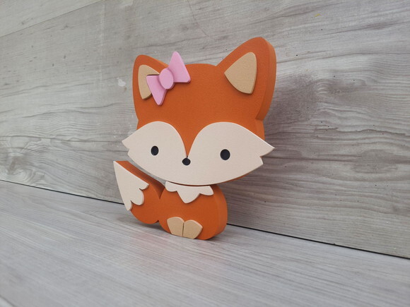 Raposa de Mesa em mdf - Decoração Infantil - 15 cm