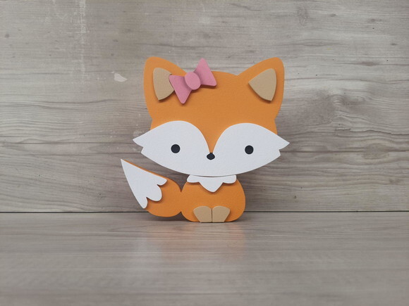 Raposa de Mesa em mdf - Decoração Infantil - 15 cm