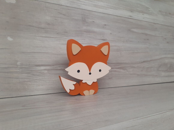 Raposa de Mesa em mdf - Decoração Infantil - 15 cm
