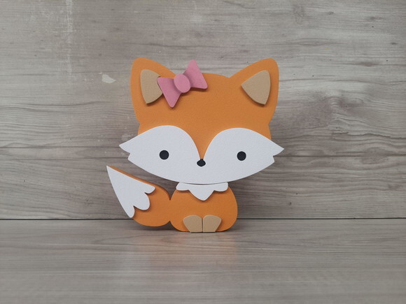 Raposa de Mesa em mdf - Decoração Infantil - 15 cm