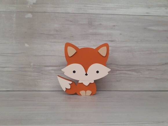 Raposa de Mesa em mdf - Decoração Infantil - 15 cm