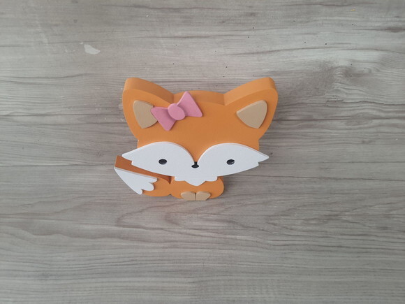 Raposa de Mesa em mdf - Decoração Infantil - 15 cm