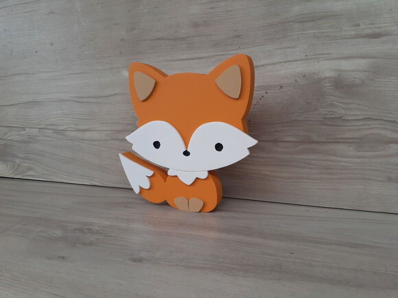 Raposa de Mesa em mdf - Decoração Infantil - 15 cm