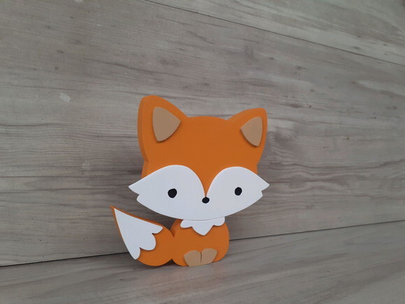 Raposa de Mesa em mdf - Decoração Infantil - 15 cm