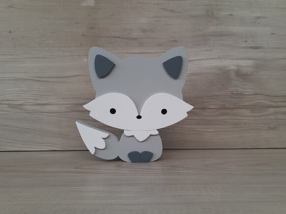 Raposa de Mesa em mdf - Decoração Infantil - 15 cm