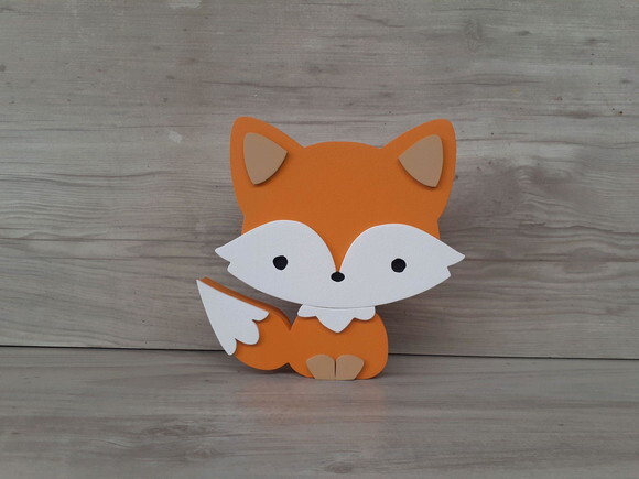 Raposa de Mesa em mdf - Decoração Infantil - 15 cm