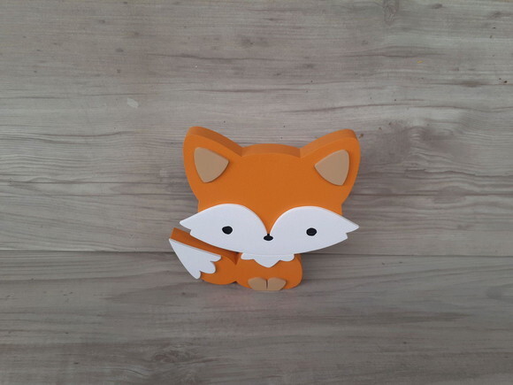 Raposa de Mesa em mdf - Decoração Infantil - 15 cm