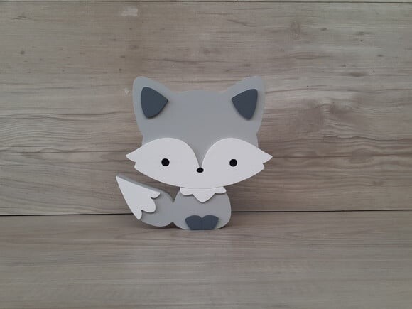 Raposa de Mesa em mdf - Decoração Infantil - 15 cm