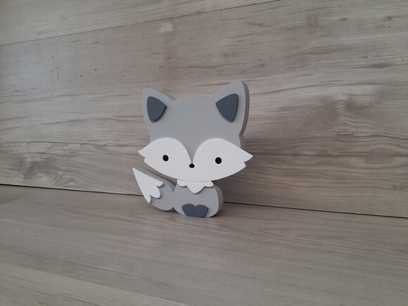 Raposa de Mesa em mdf - Decoração Infantil - 15 cm