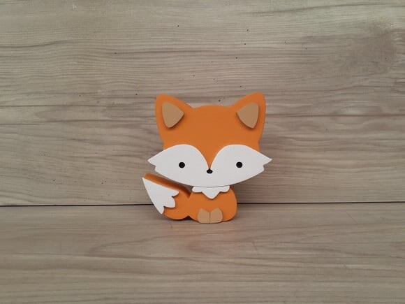Raposa de Mesa em mdf - Decoração Infantil - 8 cm