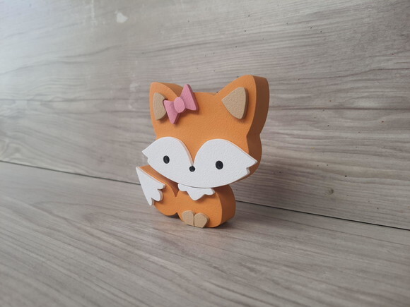 Raposa de Mesa em mdf - Decoração Infantil - 8 cm