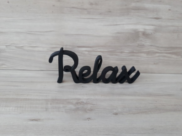 Relax - Palavra Decorativa em mdf - Linha Ck